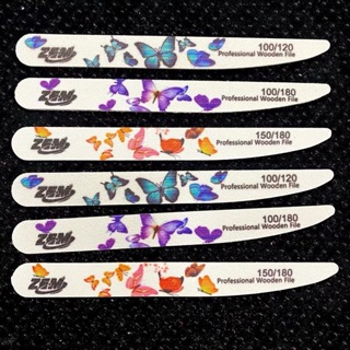 KIT C/25 Lixa Fina Decorada BORBOLETA Para Unha Lavável ZEM HM-0627 em Oferta na Shopee