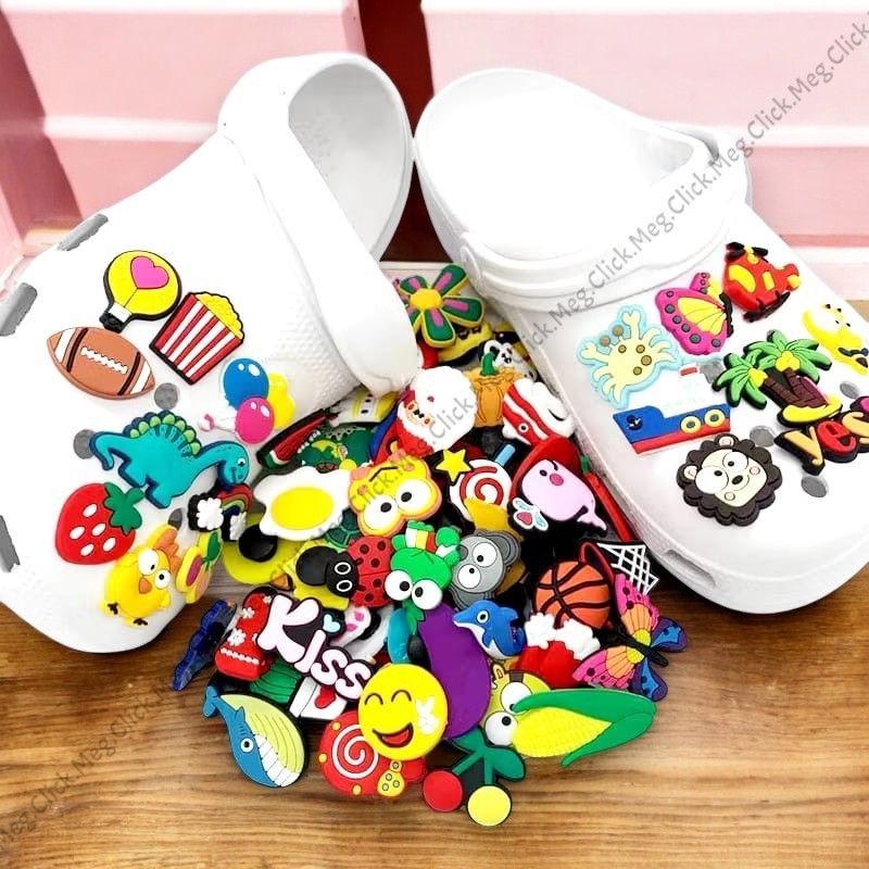 Kit 10 Pins Sortidos | Bottons para Sandálias e Babuches – Acessórios PVC Divertidos em Oferta na Shopee