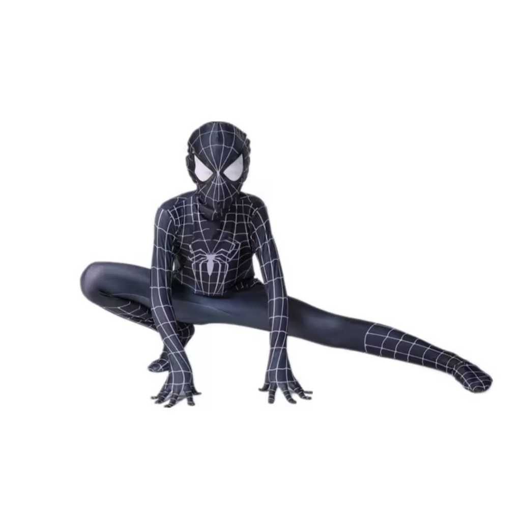Fantasia Homem Aranha macacão preta - Tam 2 ao 10 anos em Oferta na Shopee