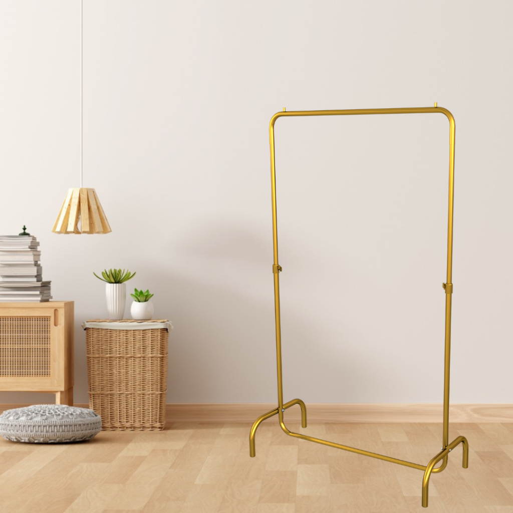 Arara de Roupas 1,20m Dourada Super Reforçada em Oferta na Shopee