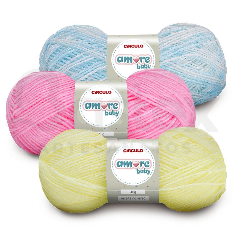 Fio Lã Amore Baby Círculo 40g em Oferta na Shopee
