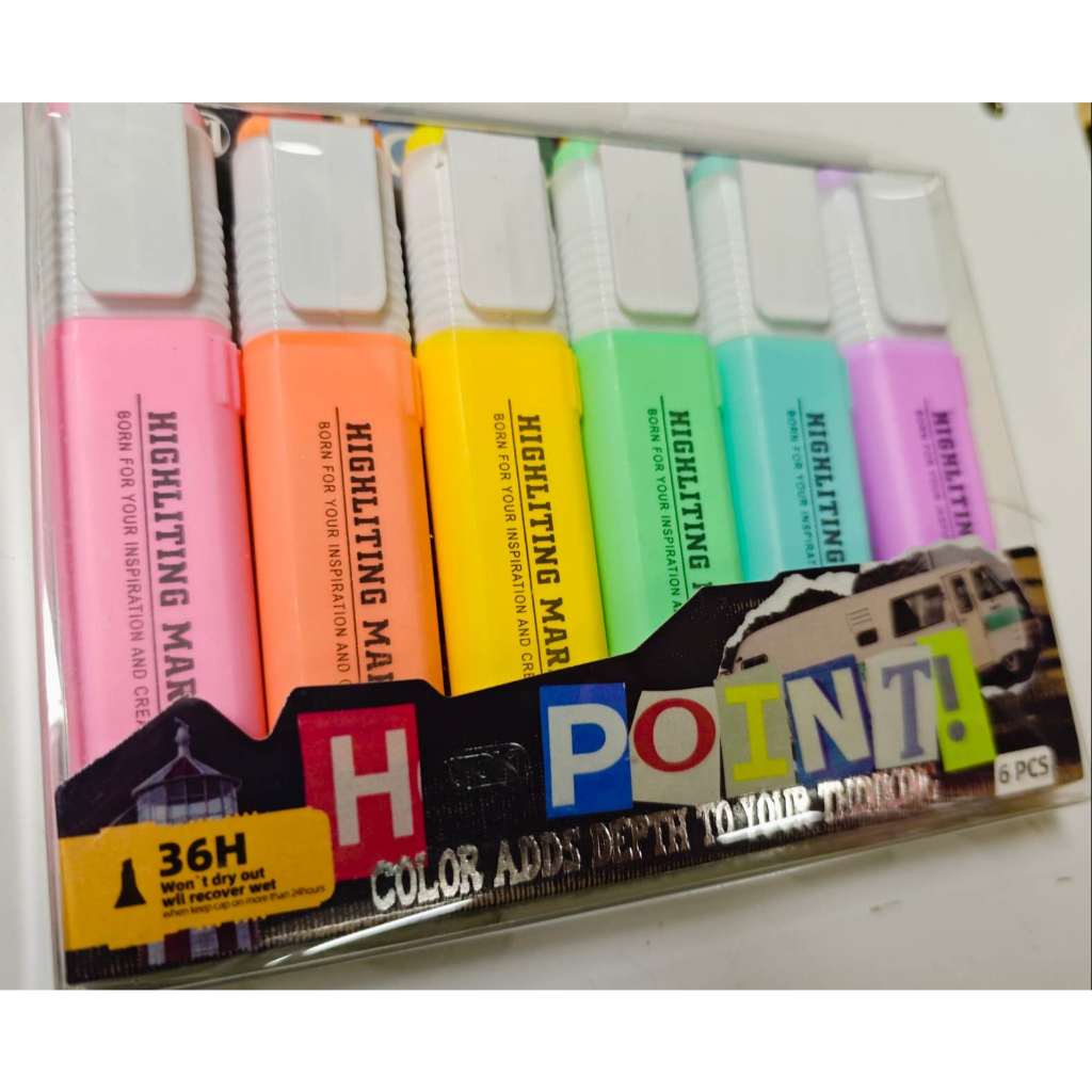 HYQ1326 KIT COM 6 MARCA TEXTO em Oferta na Shopee