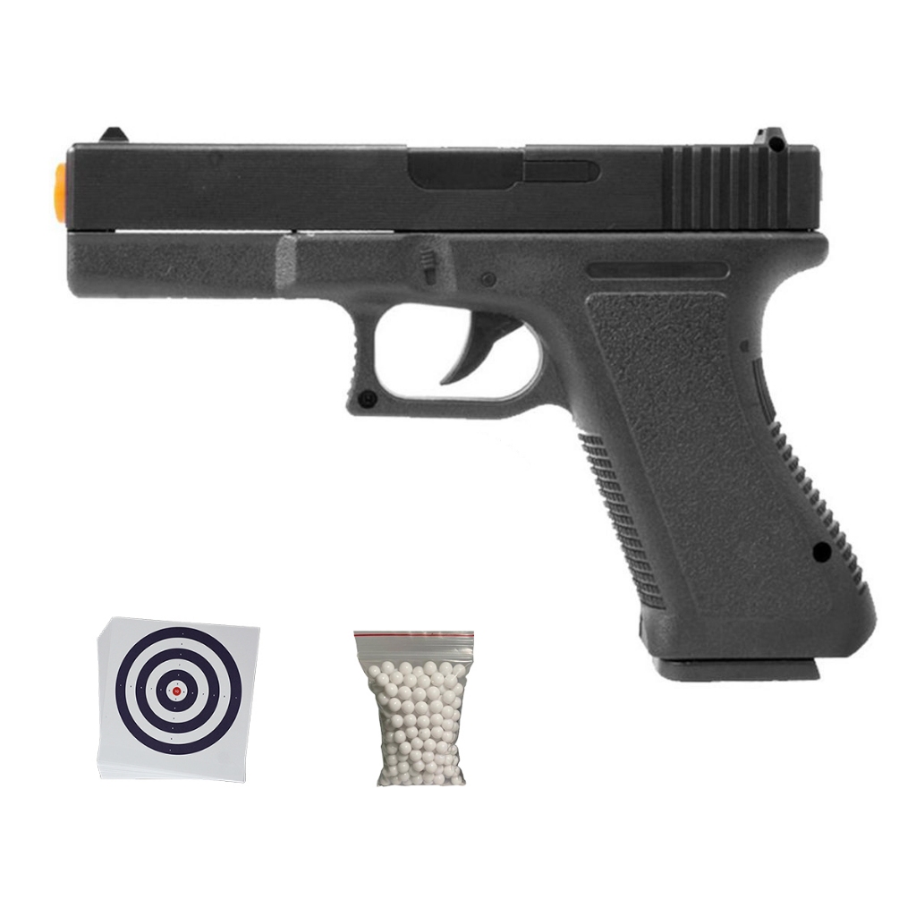 Pistola de Airsoft Spring V307 6mm – Vigor + Esferas BBs 0,12g + 10 Alvos em Oferta na Shopee