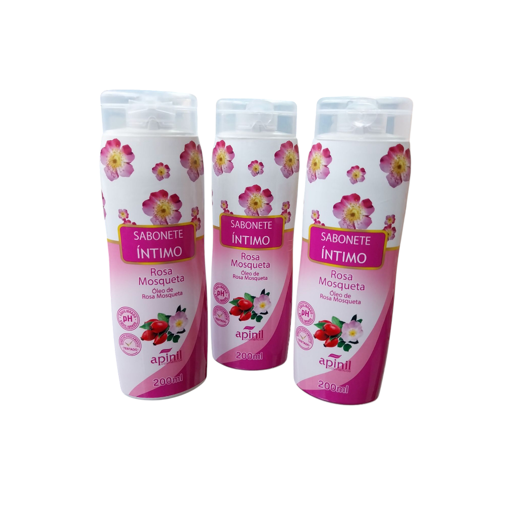 SABONETE FEMININO ROSA MOSQUETA 200ML APINIL COSMÉTICOS