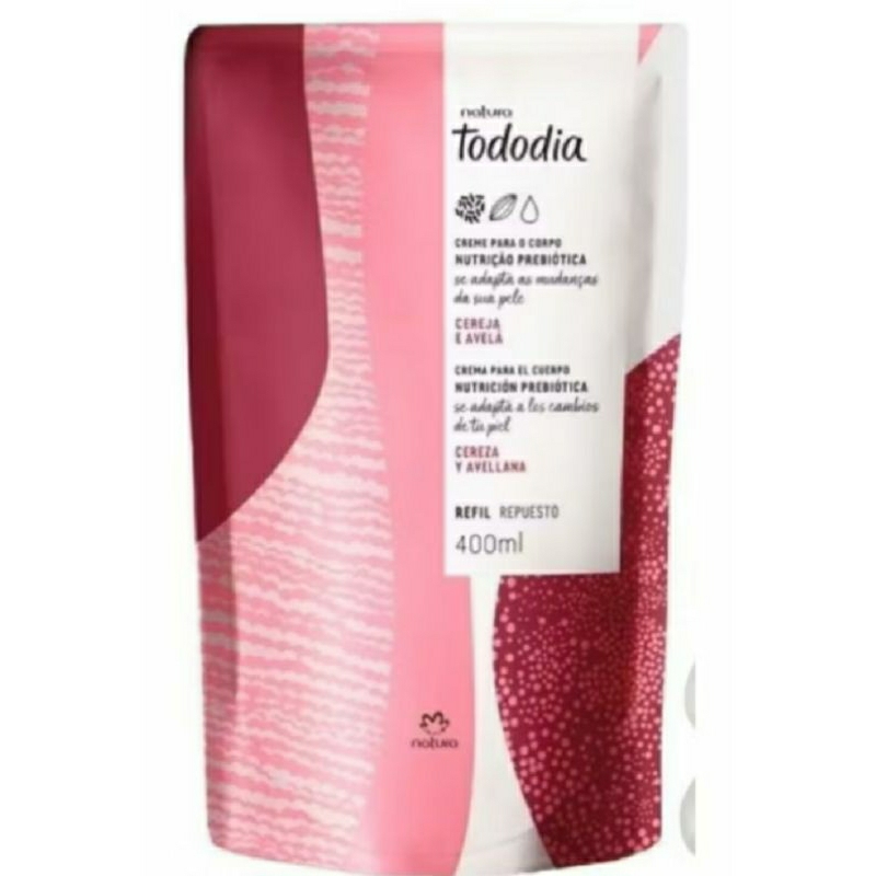 Refil Creme Hidratante para o Corpo Cereja e Avelã 400ml Natura em Oferta na Shopee