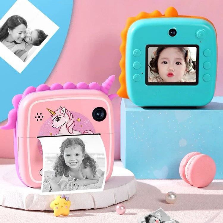 Câmera Infantil Filmadora Full Hd Divertida Impressão Instantanea e Jogos Com Câmeras Duplas Frontal E Traseira