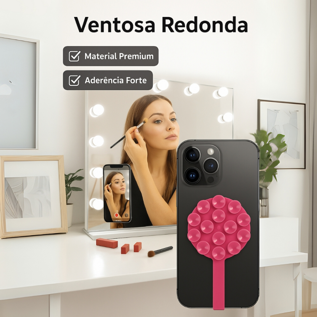 Suporte Do Telefone Com Ventosa Circular Duas Faces