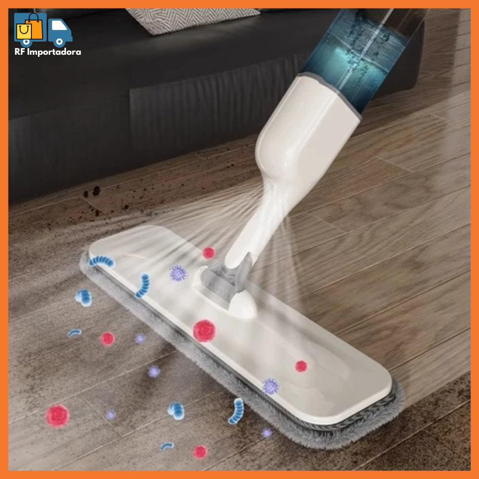 Mop Esfregão Spray Para Limpeza De Chão Com Refil Microfibra Reutilizável
