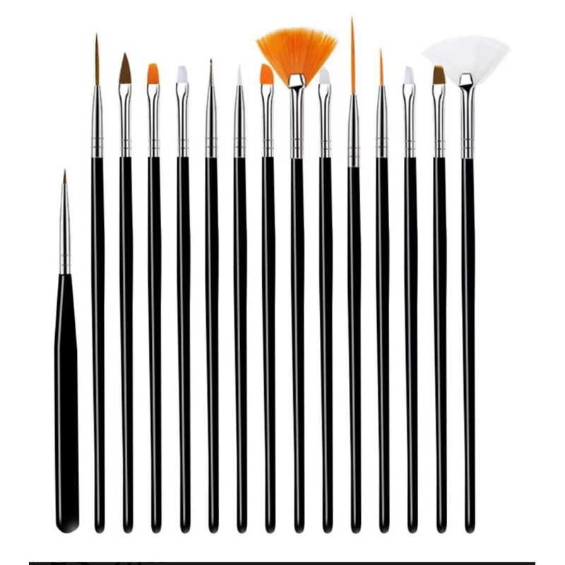 Kit 15 Pincéis Boleador Confeitaria Bolo Biscuit Artesanatos unhas