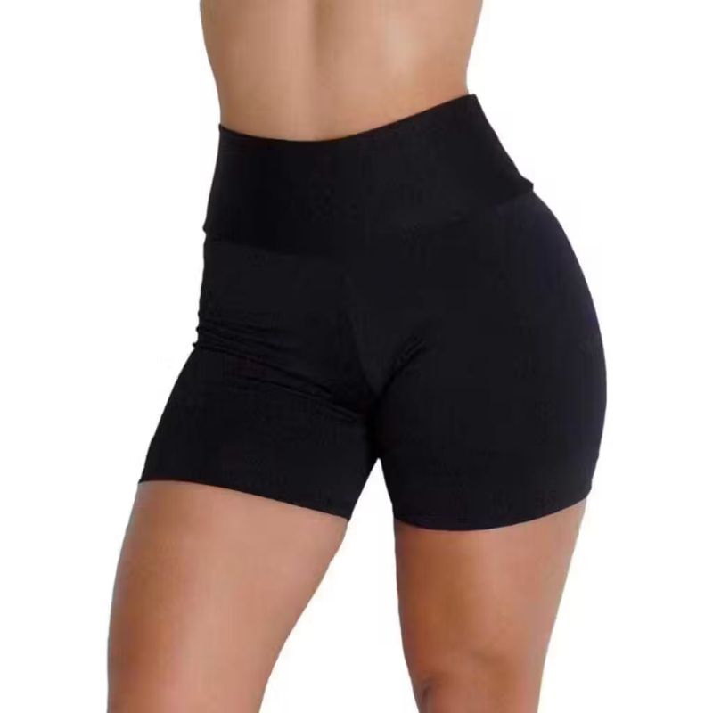 Short Legging Feminino Meia Coxa Cintura Alta Bermuda Zero Transparência Academia Fitness Preto