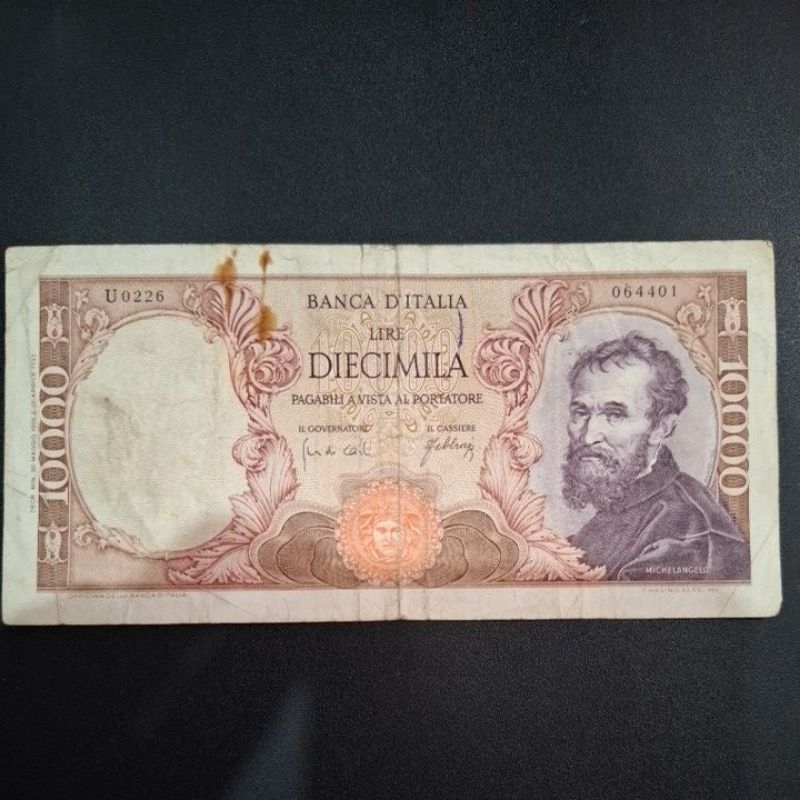 Cédula 10000 Lira 1962 Itália - MBC