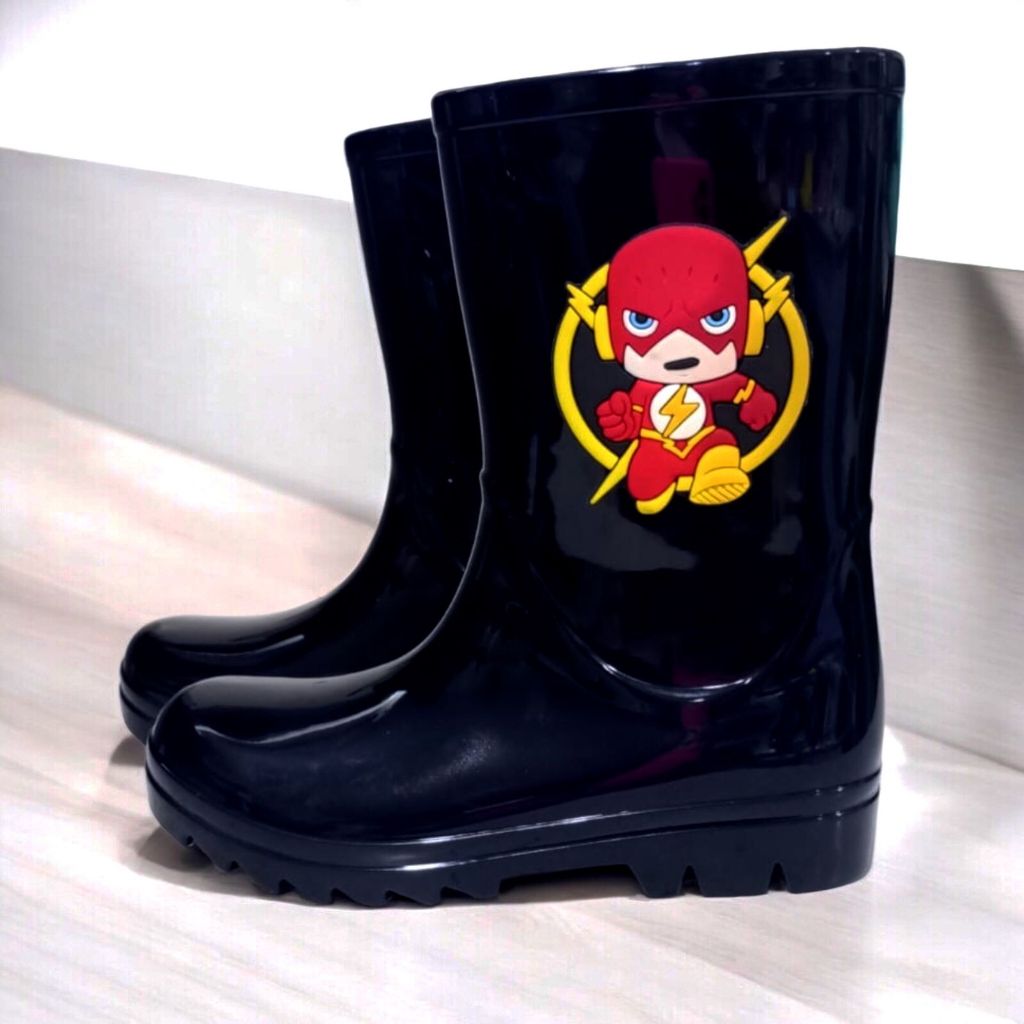 Galocha Bota de Chuva Cano Alto Flash Infantil Menino Juvenil Leve Moderna Confortável Estilosa