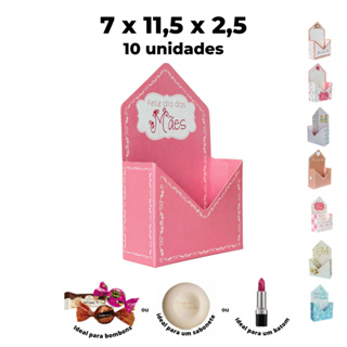 Caixa Envelope para Sabonete Dia das Mães com 10 unidades 7x11,5x2,5cm em Oferta na Shopee