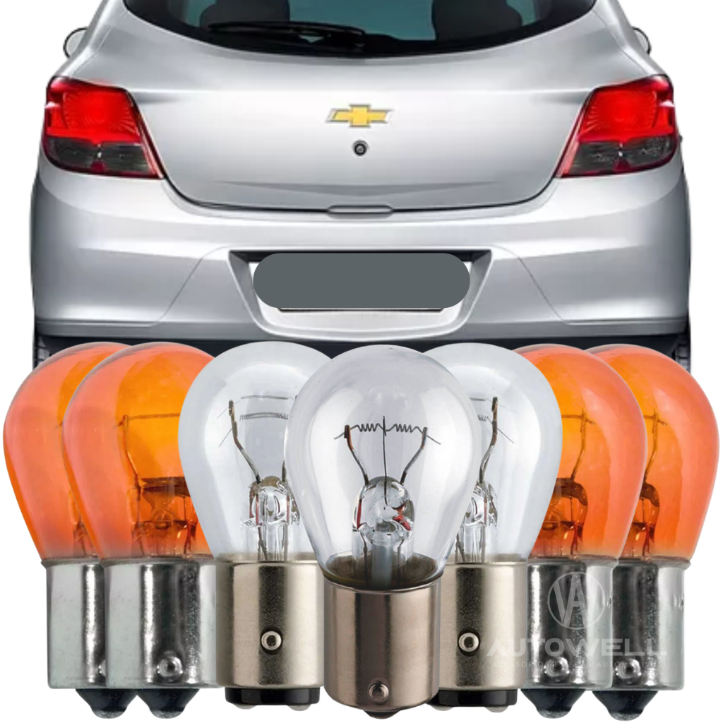 Kit 10 Lâmpadas Lanterna Traseira Seta Freio Ré Onix Prisma Spin Cobalt Cruze S10 Astra Celta Corsa Montana Zafira Monza