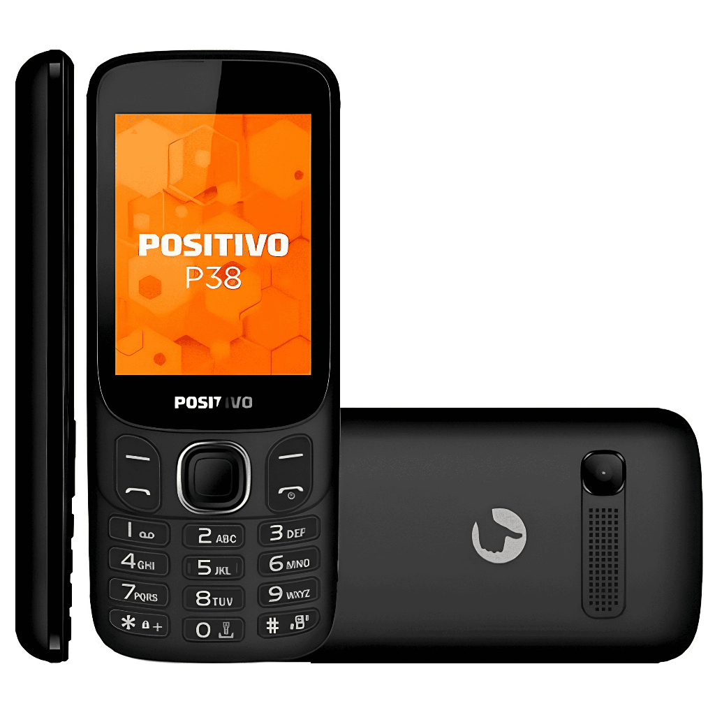 Celular Positivo P38 3G Para Idosos Tela 2.8” Dual Chip Rádio FM