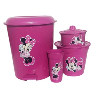 KIT PIA + LIXEIRA MINNIE & MICKEY em Oferta na Shopee