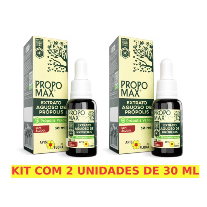 KIT 2x - Extrato de Própolis Sem Álcool (Aquoso) - 30ml -  Apis Flora - Propomax®