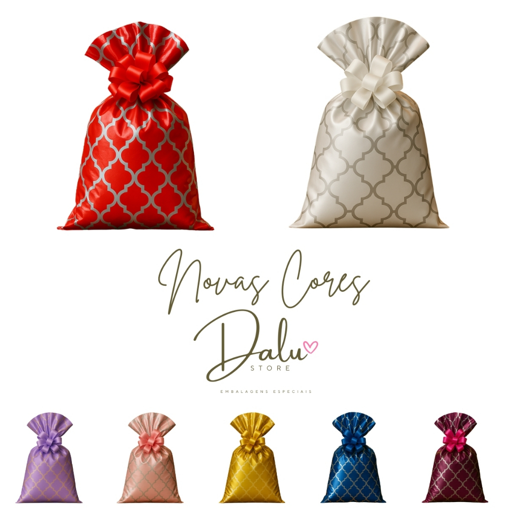 Saco Para Presente 30x45 Viena Metalizado Com 50 Unidades em Oferta na Shopee