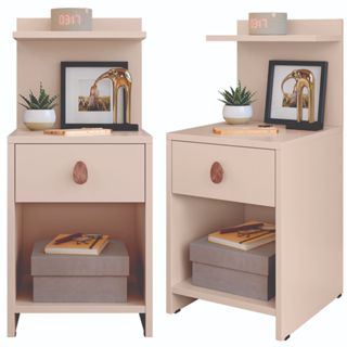 Kit 2 Mesa de Cabeceira com Gaveta e Prateleira Lançamento Criado Boss Canto Cama Quarto em Oferta na Shopee