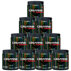 Black Skull Kit 10x Creatine Turbo Pote 300g Cada (Creatina Caveira Preta)