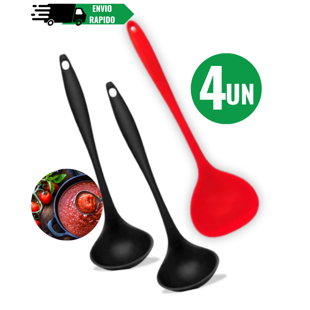 Kit De Concha  Para Cozinha De Feijão Sopa Silicone Utensílio de Cozinha Praticidade e Estilo