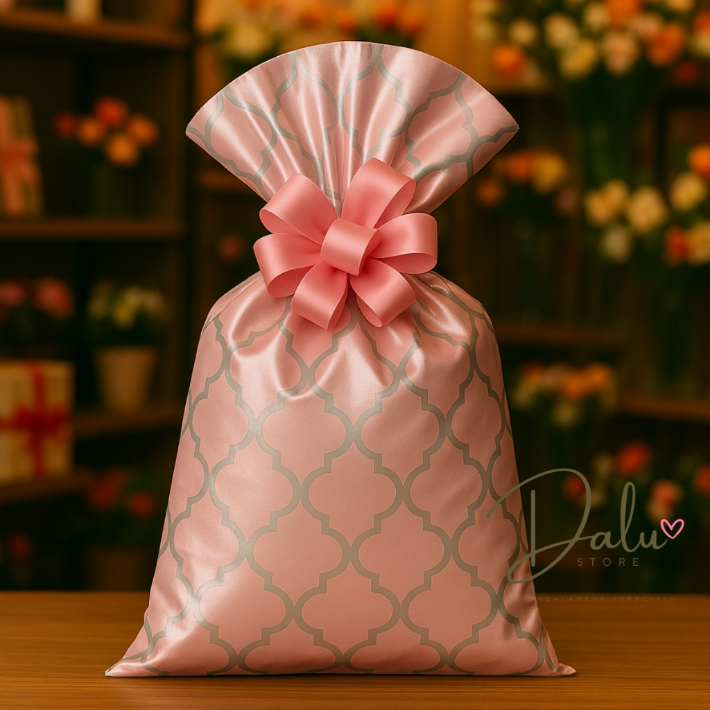 Saco Para Presente 30x45 Viena Metalizado Blush Com 50 Unidades em Oferta na Shopee