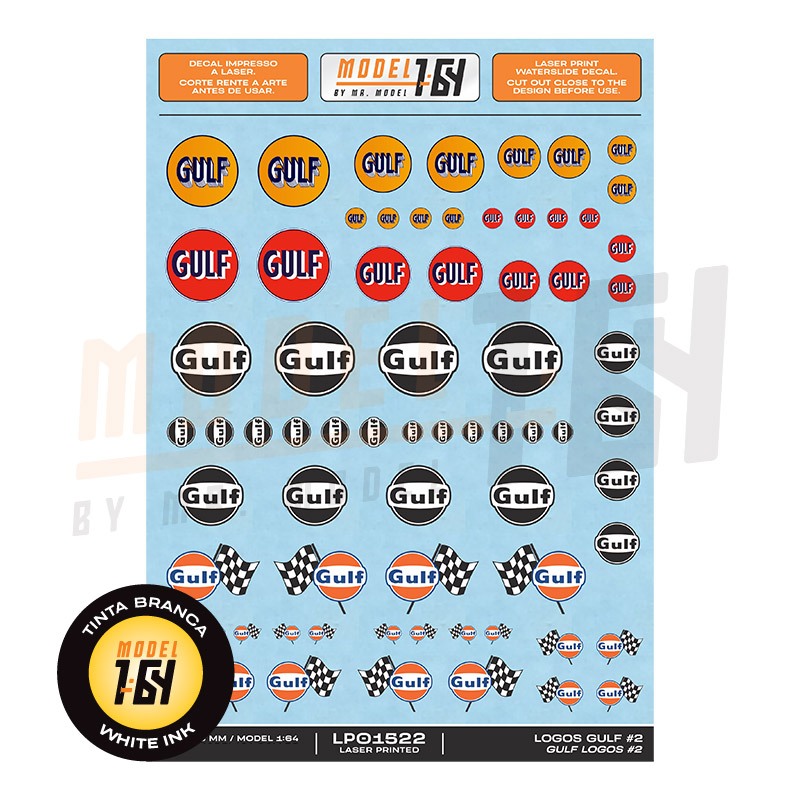 Decalque Logos Gulf #2 - Model 1:64 LP01522 - Diecast Hot Wheels Customização em Oferta na Shopee