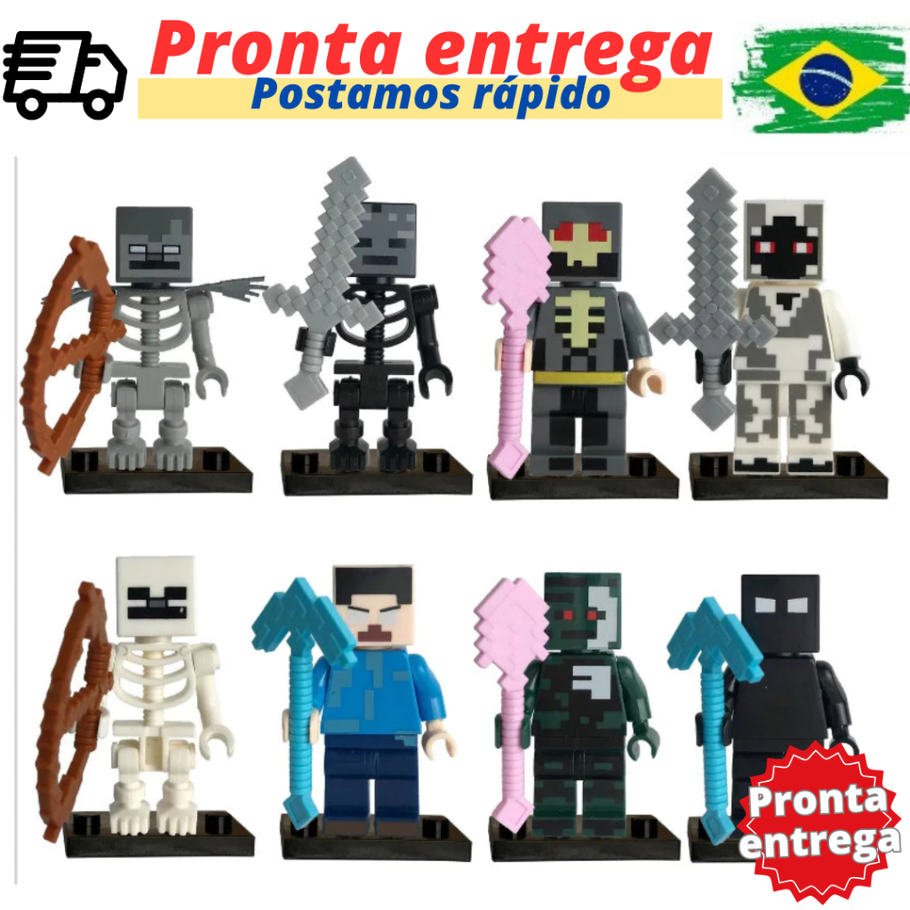 Blocos De Construção Figuras Brinquedo colecao de personagens para montar