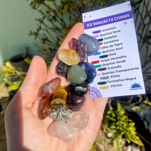 Kit Seleção 14 Cristais para o Equilíbrio Energético - Pedras Mistas