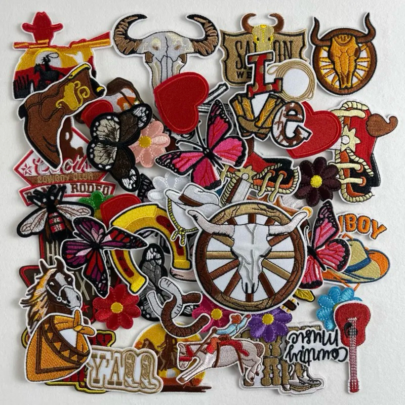 Patch Bordado Termocolante Country Adesivo Cowgirl Cowboy Roupa Fashion Jeans