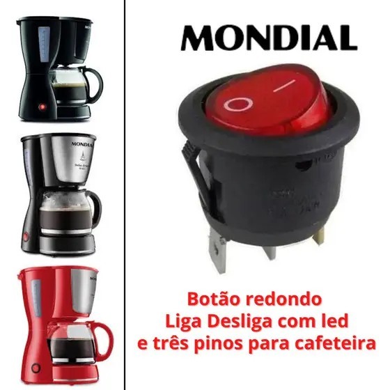 Botao Interruptor Liga Desliga Cafeteira Britania E Mondial
