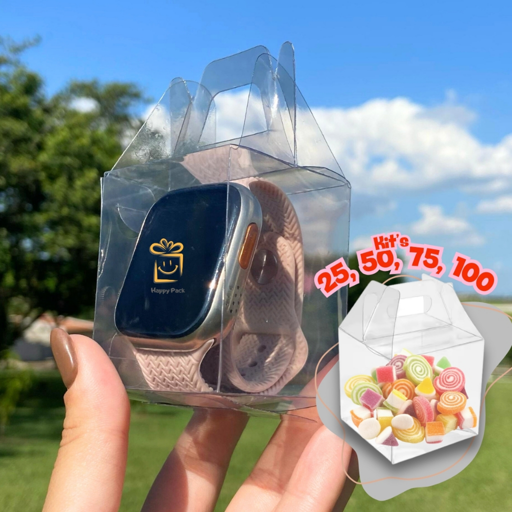 25/50/75/100 Caixa Acetato Modelo Maletinha 6x5x5cm para Doces e Lembrancinhas Relógio em Oferta na Shopee