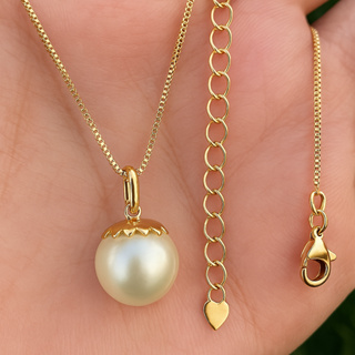 Colar Pingente Feminino de Pérola Semijoia Banhado a ouro 18k Coleção Pérolas em Oferta na Shopee
