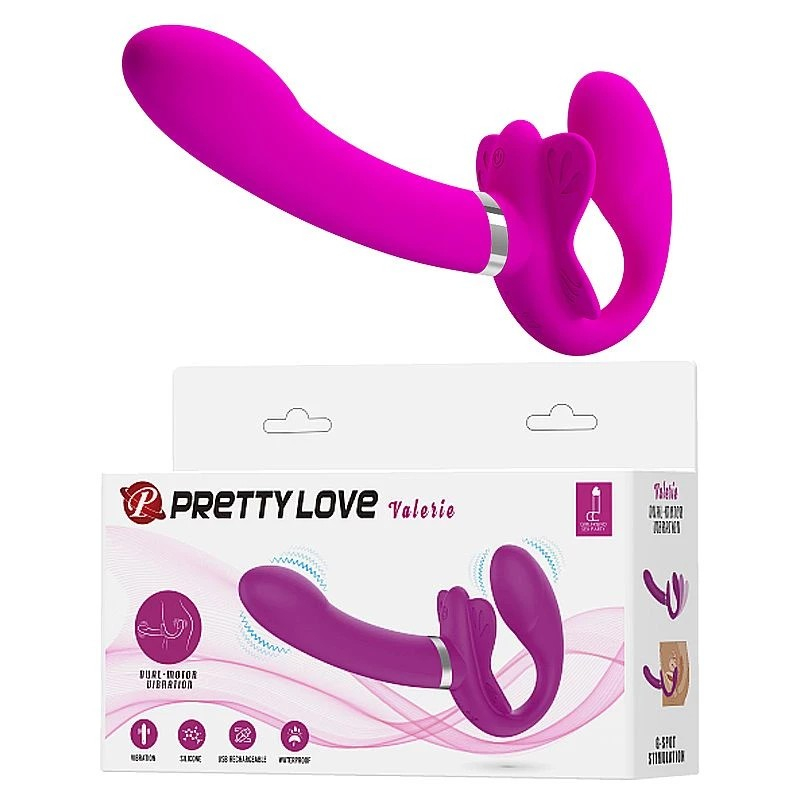 Vibrador Casal Strapless Estimulo Clitóris Ponto G Valerie Pretty Love 12 Vibrações Inversão em Oferta na Shopee