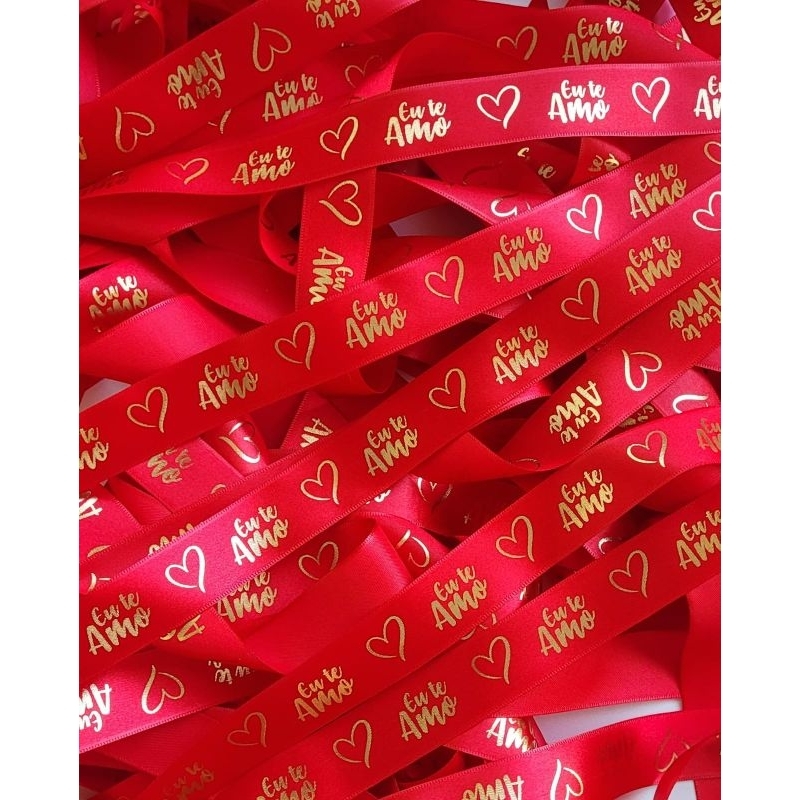 Fita de Cetim Dia dos Namorados, Dia das Mães, Fita Decorativa 20mX22mm