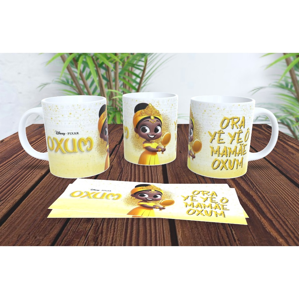 Caneca de Cerâmica Orixás Desenhos Fofas. Caneca religiosa Umbanda, Candomblé. em Oferta na Shopee