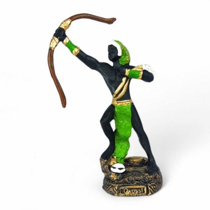 Imagem Orixá Oxossi 15 cm de altura umbanda candomblé religião