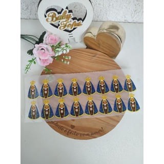 kit 16 Estampa nossa senhora termocolante para tecido tamanho 5x4,5 colocar com o ferro de passar em Oferta na Shopee