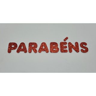 Parabéns palavra EVA Festa Decoração Divertido Aniversário Letras Glitter 10cm altura 70cm comprimento em Oferta na Shopee