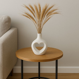 Vaso Decorativo Em Gesso Cru Para Arranjos DECORAÇÃO Casa Sala  Vaso CORAÇÃO
