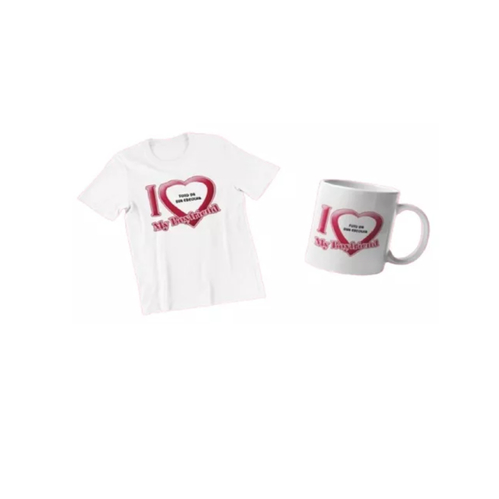 Camiseta + Caneca Personalizada I Love My Boyfriends
