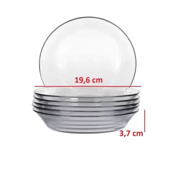 KIT PRATO SOPA DURALEX, LEVE 6 OU 12 UNIDADES.