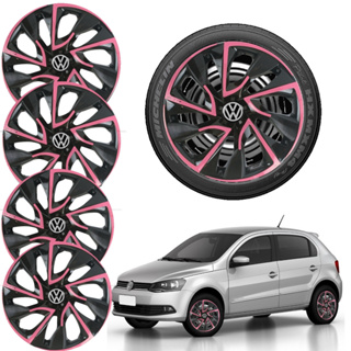 Jogo 4 Calotas Aro 13 14 15 Ds4  Rosa Compativel Fox Polo Gol Parati Up Pink em Oferta na Shopee
