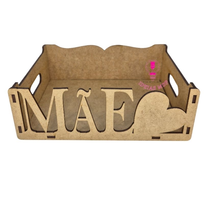 10 Cestas Encantadoras MÃE S2+ Cola. Lembrancinha Dia das Mães. 15cm x 5cm x 10cm.