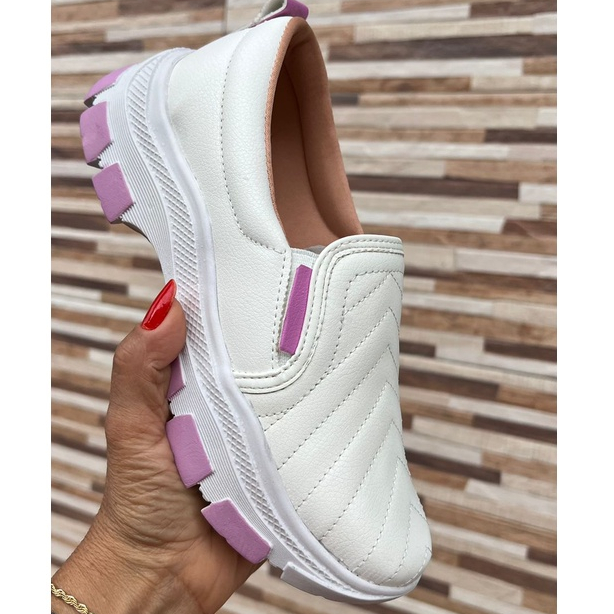 Sapatênis Sapatilha Feminino Casual Slip On  Confortável Envio Imediato em Oferta na Shopee