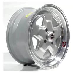 Kit 2 Rodas Weld Modelo Pro Star Aro 15 4x100 Tala 7 Prata Borda Diamantada Offset 30mm Bicos Brinde