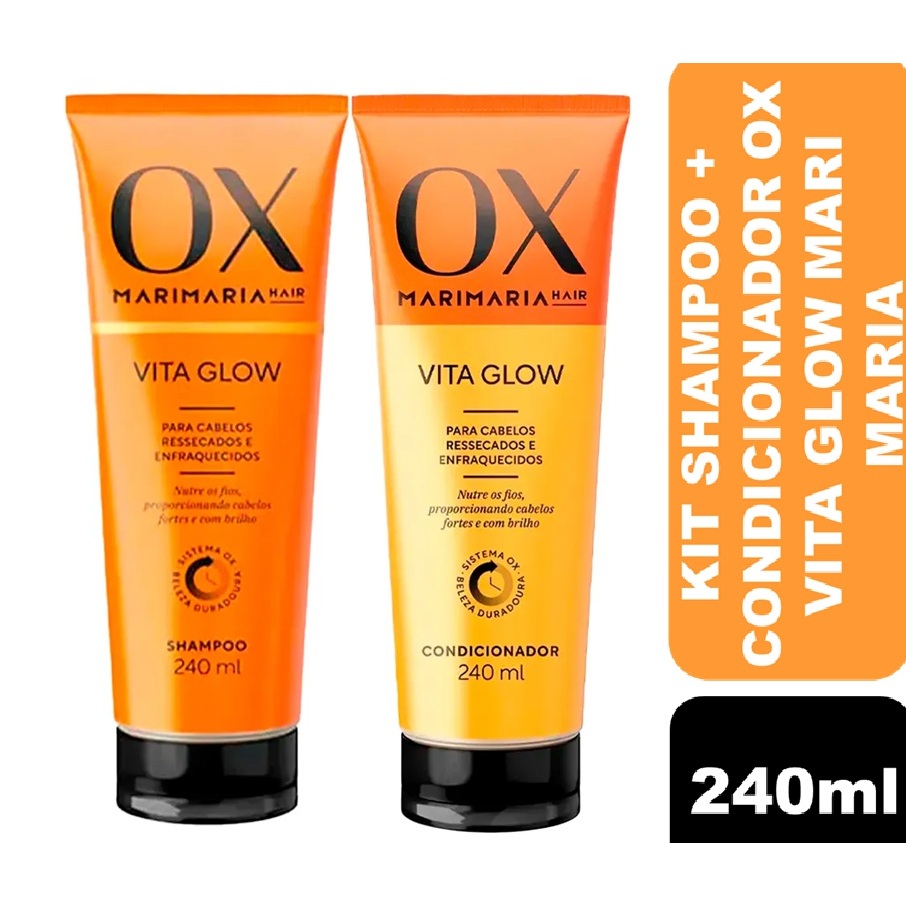 Kit Shampoo + Condicionador Ox Mari Maria Vita Glow 240ml
