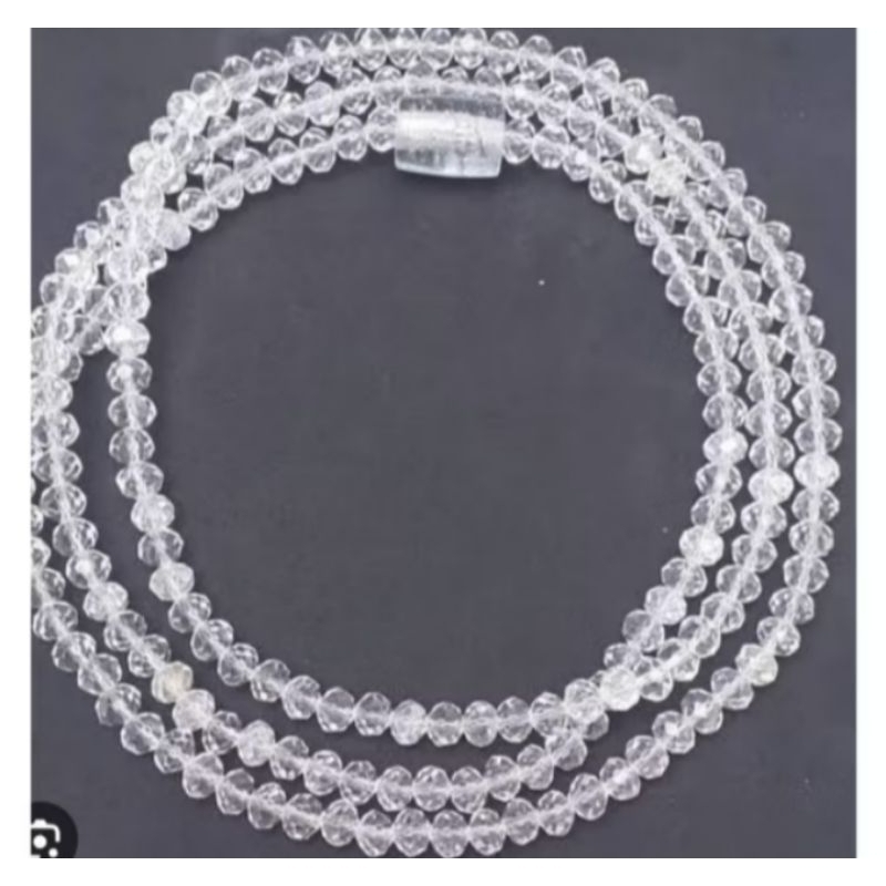 Guia em cristal facetado achatado 8mm Orixás umbanda candomblé