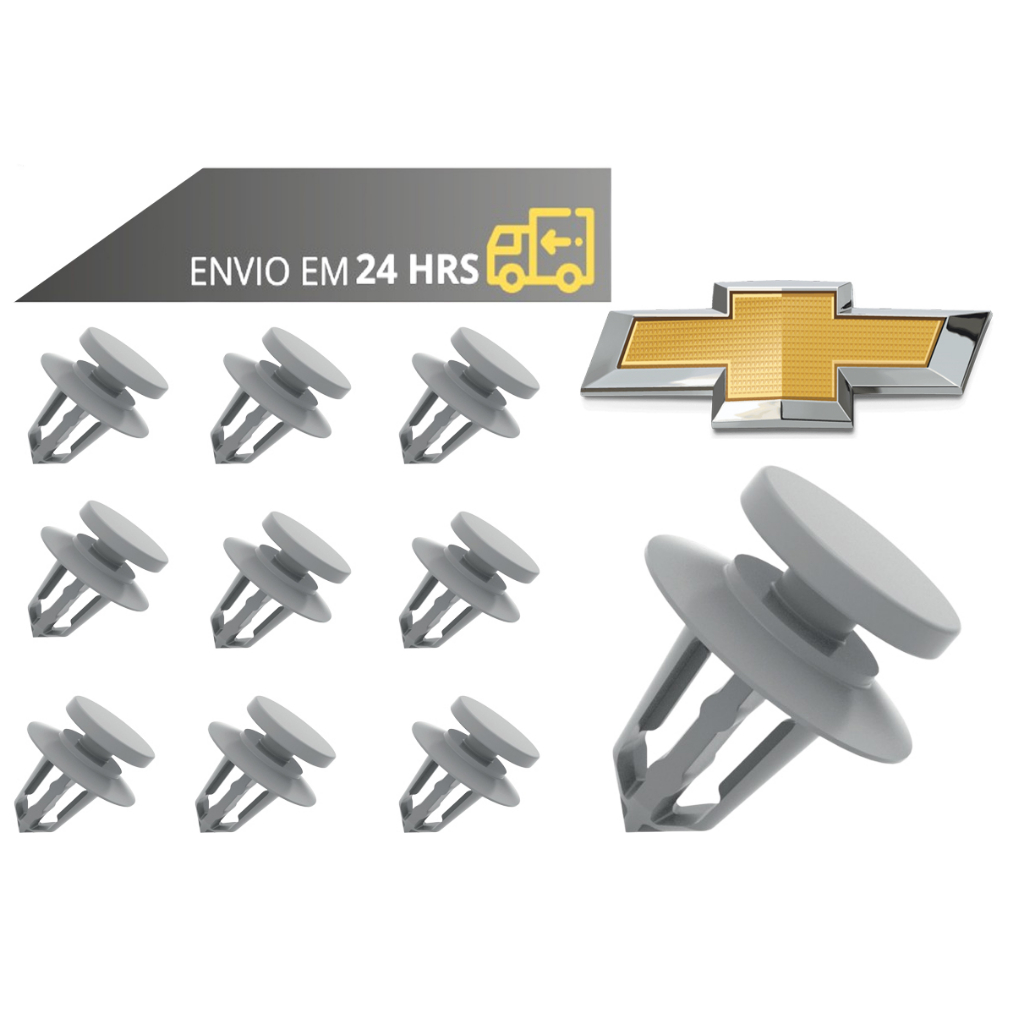 Kit Grampo Presilha Forro da Porta Chevrolet Onix Tracker Cobalt Cruze Spin Prisma Sonic em Oferta na Shopee