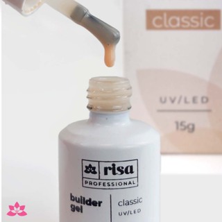 Risa Builder Gel Brush Alongamento Unhas Uv/led 15g Pincel em Oferta na Shopee